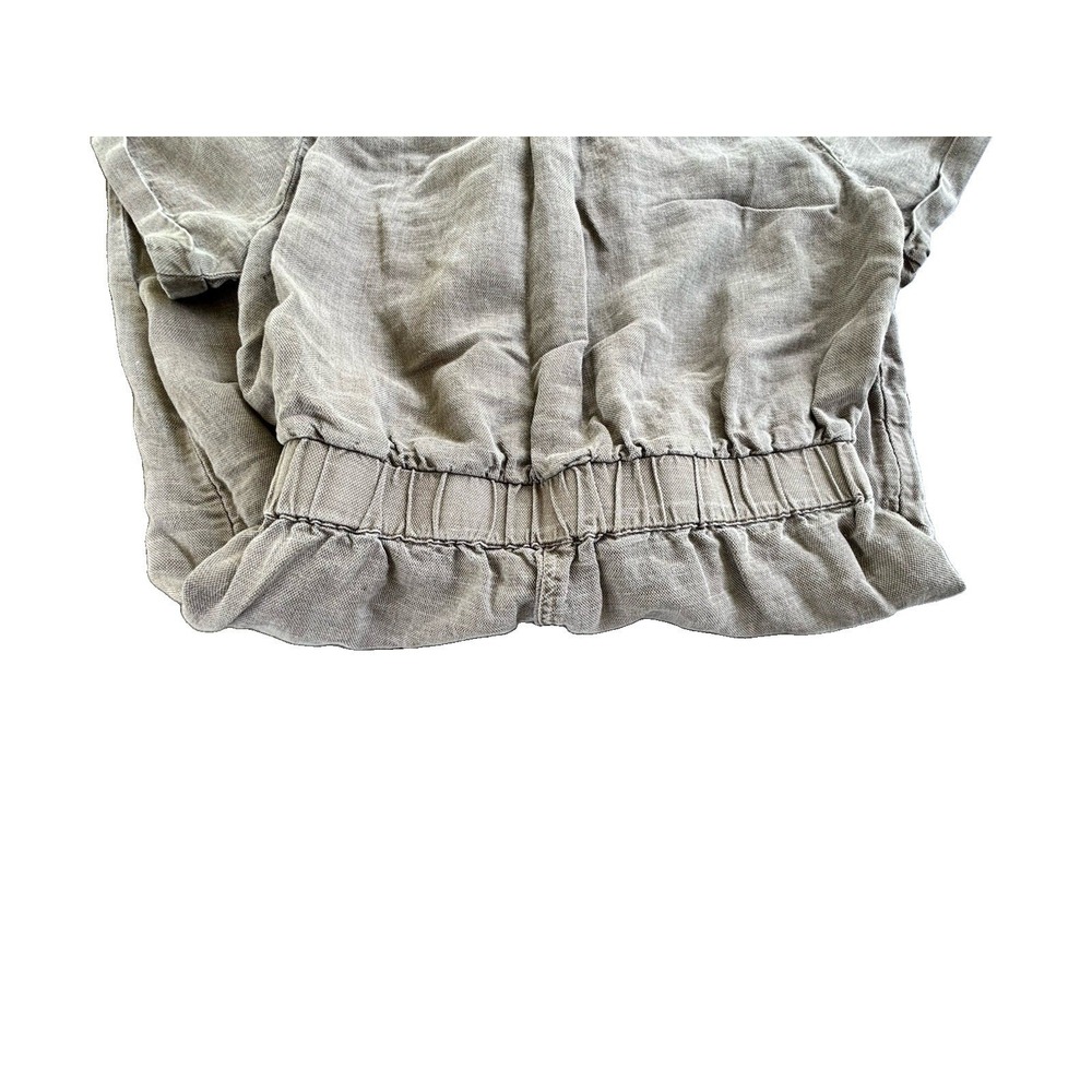 C&C California Short-Sleeve Belted Jumpsuit Linen Women's Small Utility Gorpcore - Picture 9 of 10